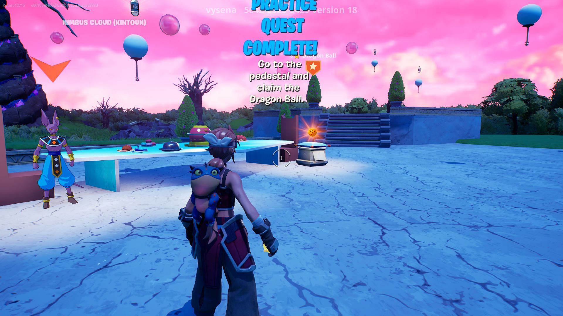 It's a shame you can't fight Beerus... (Image via Epic Games/Fortnite)